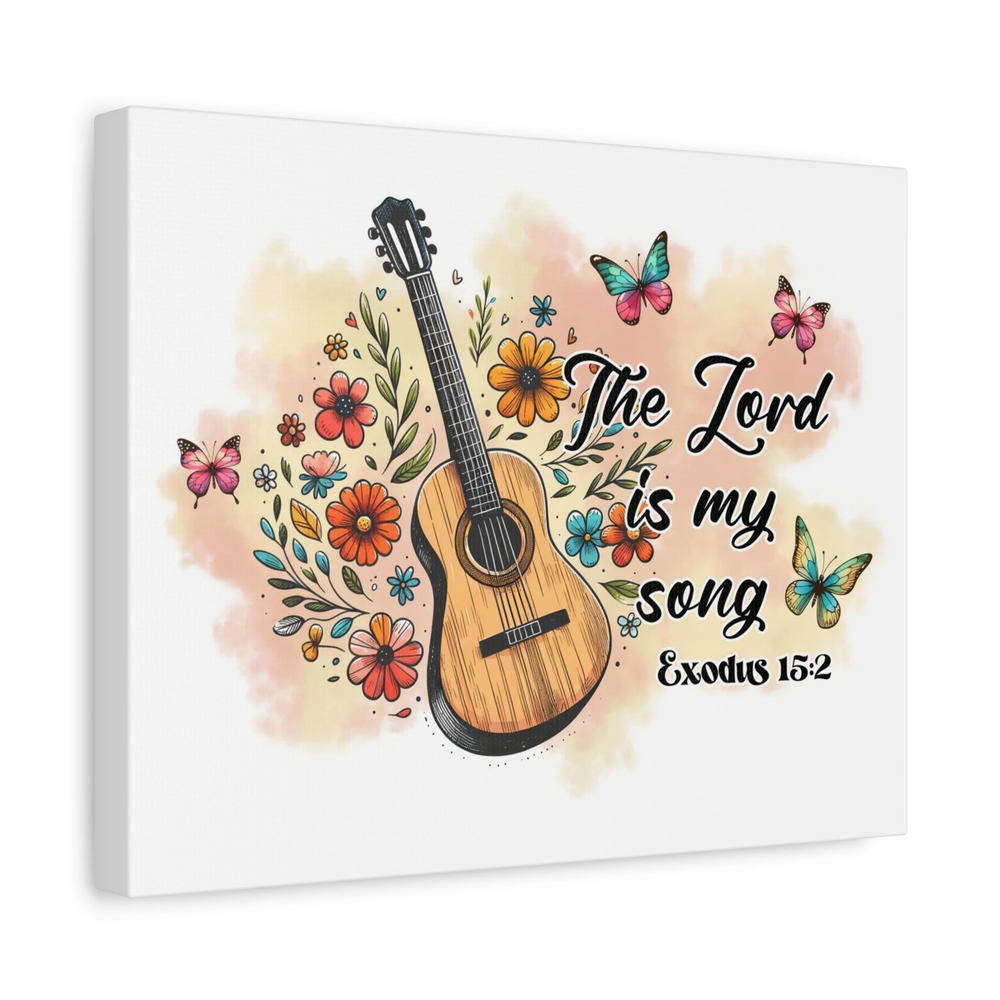 Scripture Walls Exodus 15:2 The Lord is My Song Bible Verse Canvas Christian